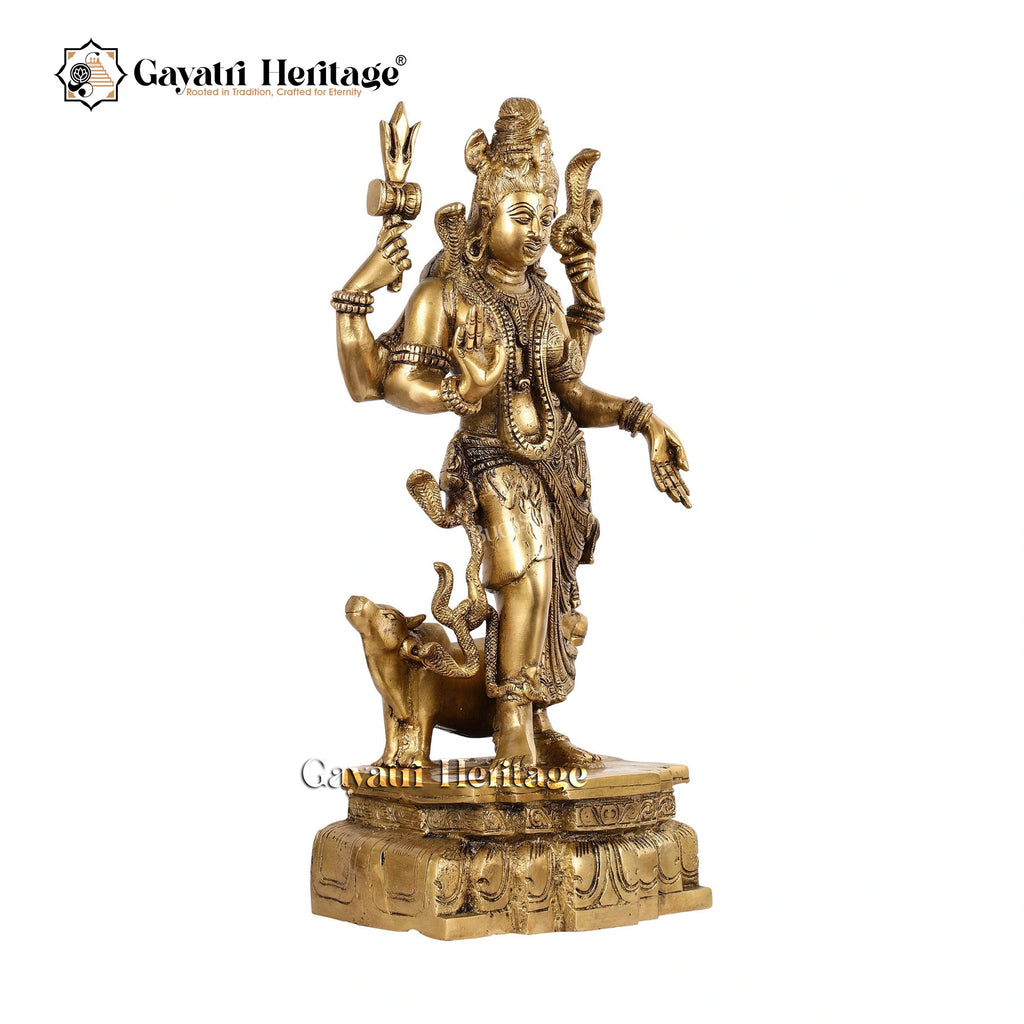 Brass Ardhanarishvara Statue – Union of Shiva Shakti for Balance | Gayatri Heritage