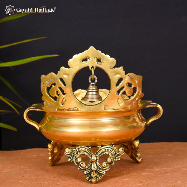 Brass Bell Design Urli – Elegant Décor for Spiritual Spaces | Gayatri Heritage