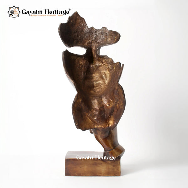 Brass Silent Man in Bronze Finish – Artistic Decorative Sculpture | Gayatri Heritage