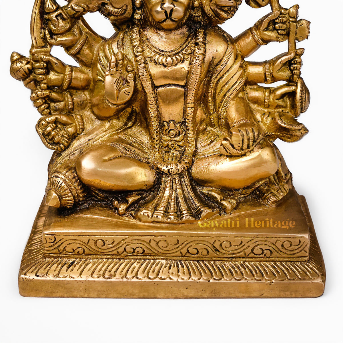 Brass Panchmukhi Hanuman – Devotional Sculpture | Gayatri Heritage