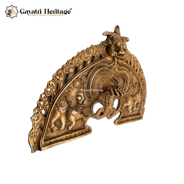 Brass Prabhavali Frame Arch Wall Decor – Divine Spiritual Accent | Gayatri Heritage