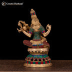 Brass Saraswati Statue – Divine Goddess of Knowledge | Gayatri Heritage