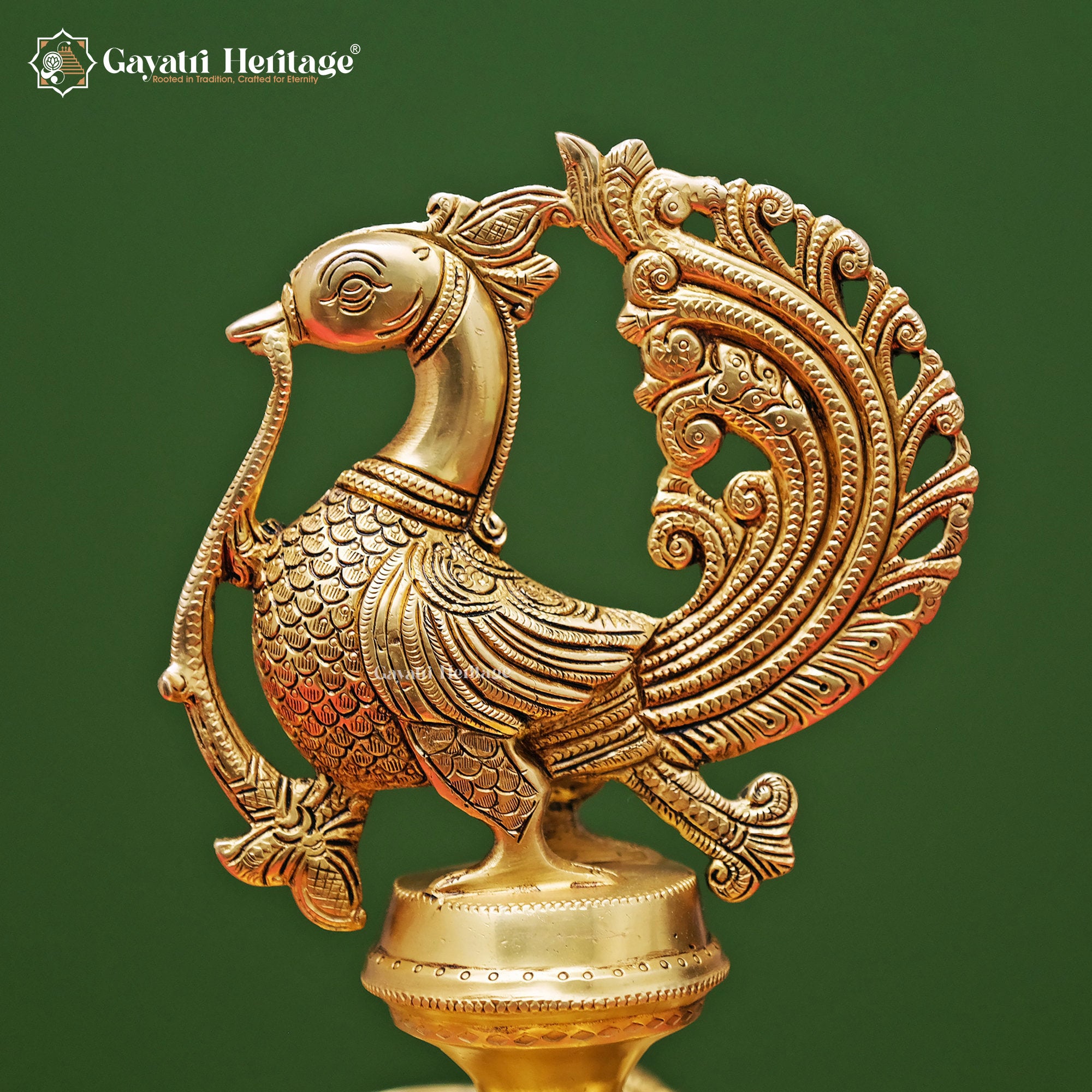 Brass Sparrow Design Diya – Exquisite Handcrafted Lighting Décor | Gayatri Heritage