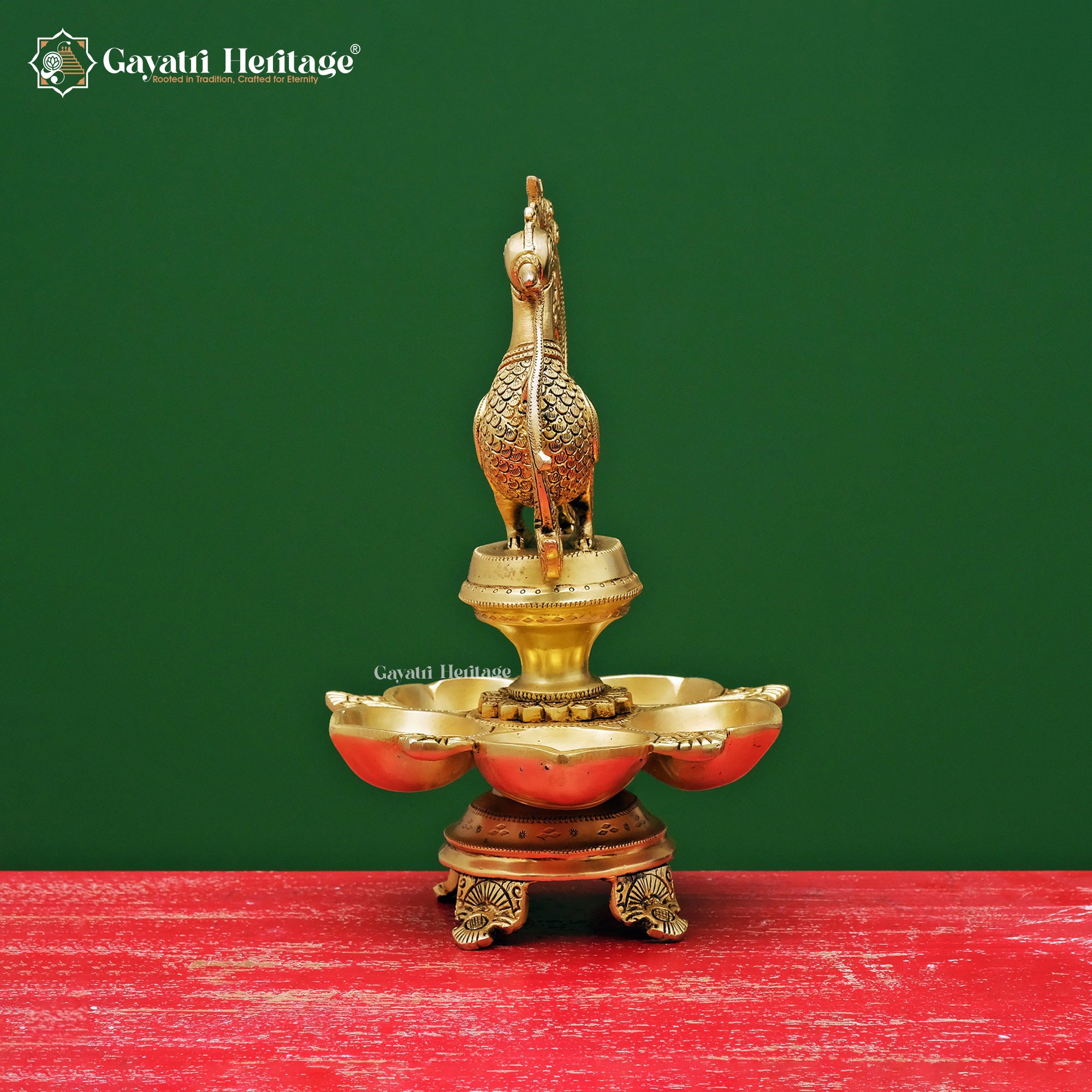 Brass Sparrow Design Diya – Exquisite Handcrafted Lighting Décor | Gayatri Heritage