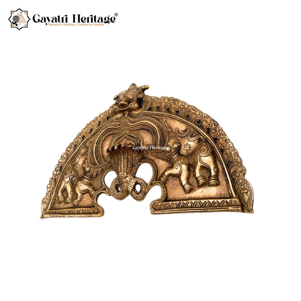 Brass Prabhavali Frame Arch Wall Decor – Divine Spiritual Accent | Gayatri Heritage