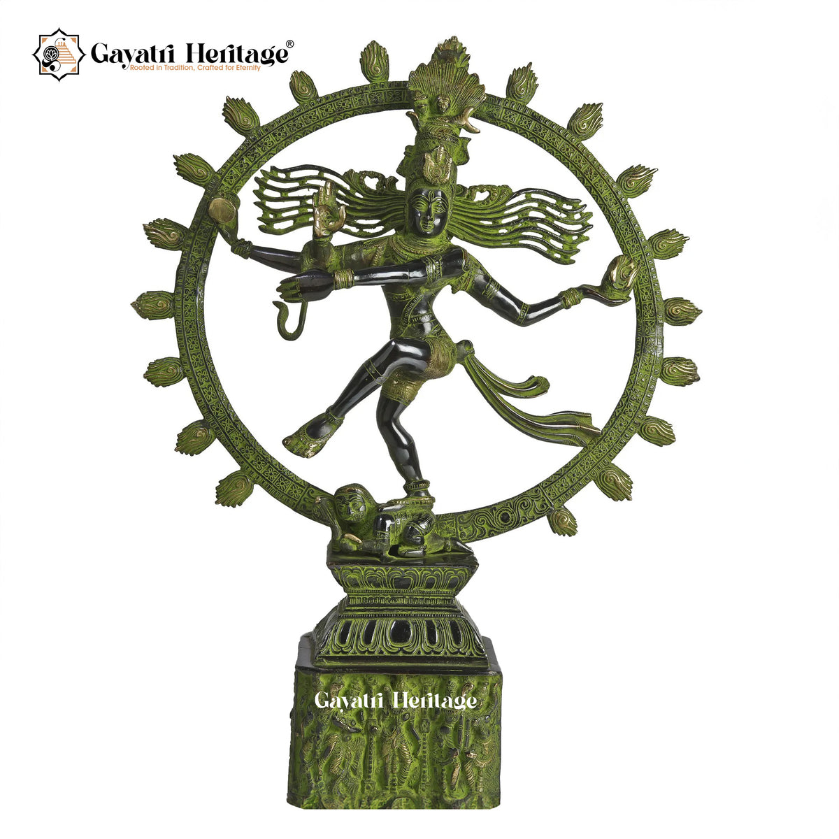 Brass Dancing Natraj Sculpture – Cosmic Rhythm & Energy | Gayatri Heritage