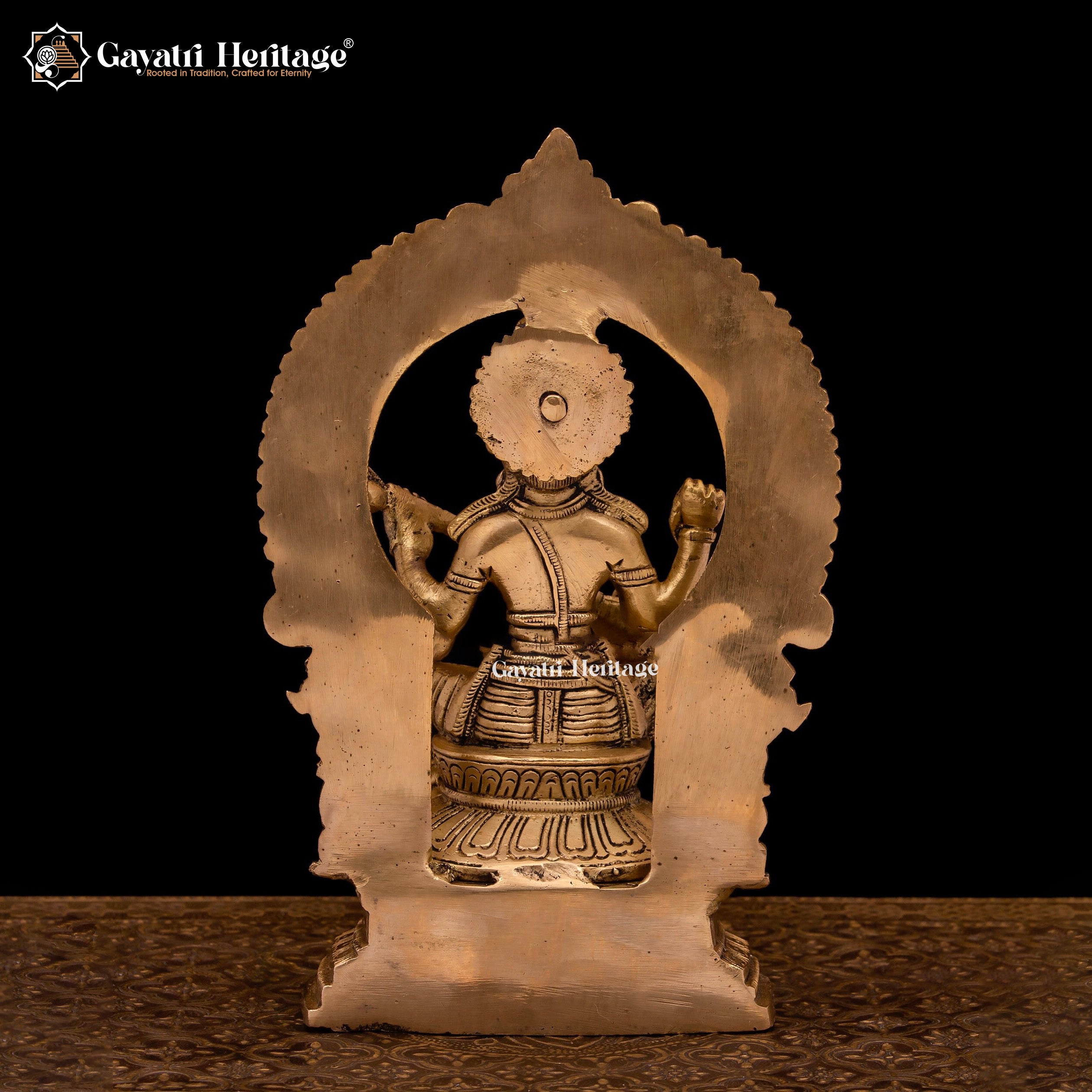 Brass Goddess Saraswati Statue – Embodiment of Wisdom & Art | Gayatri Heritage