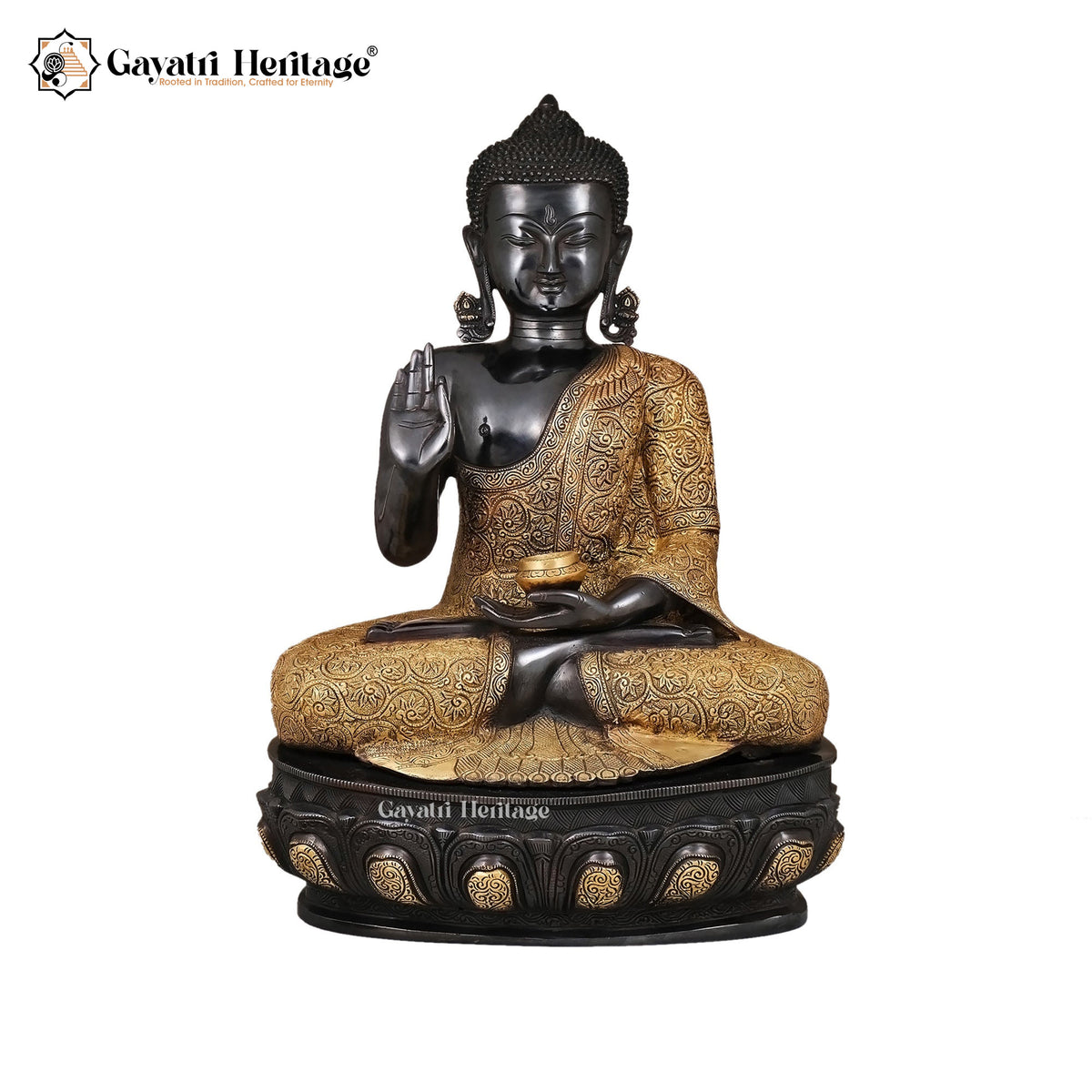 Brass Buddha Statue – Tranquil Enlightenment | Gayatri Heritage