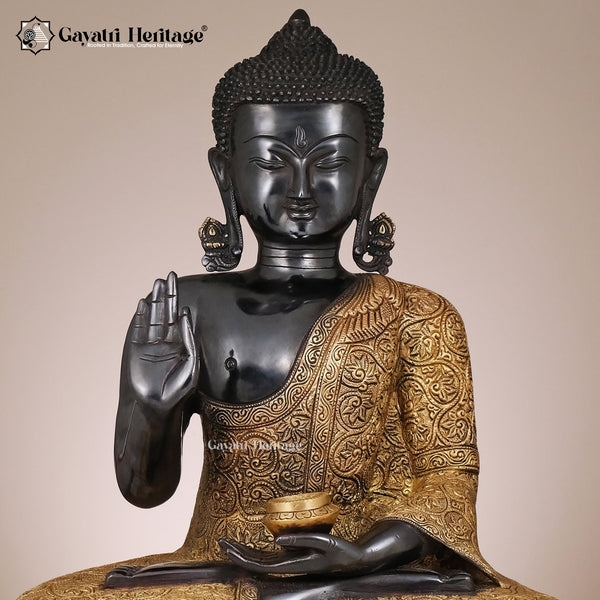 Brass Buddha Statue – Tranquil Enlightenment | Gayatri Heritage