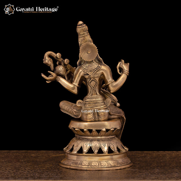 Brass Saraswati Idol – Wisdom and Creativity | Gayatri Heritage