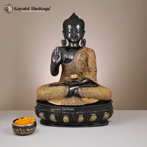 Brass Buddha Statue – Tranquil Enlightenment | Gayatri Heritage