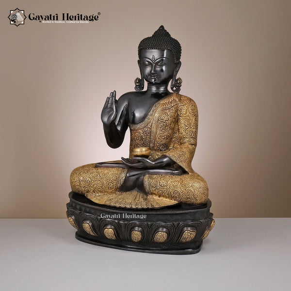 Brass Buddha Statue – Tranquil Enlightenment | Gayatri Heritage