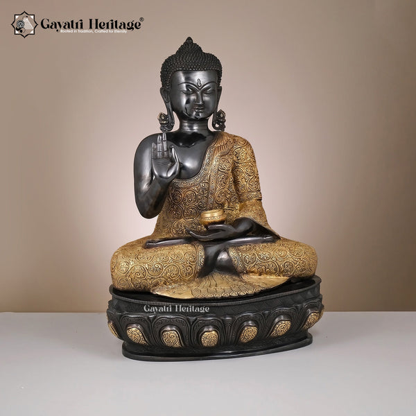 Brass Buddha Statue – Tranquil Enlightenment | Gayatri Heritage