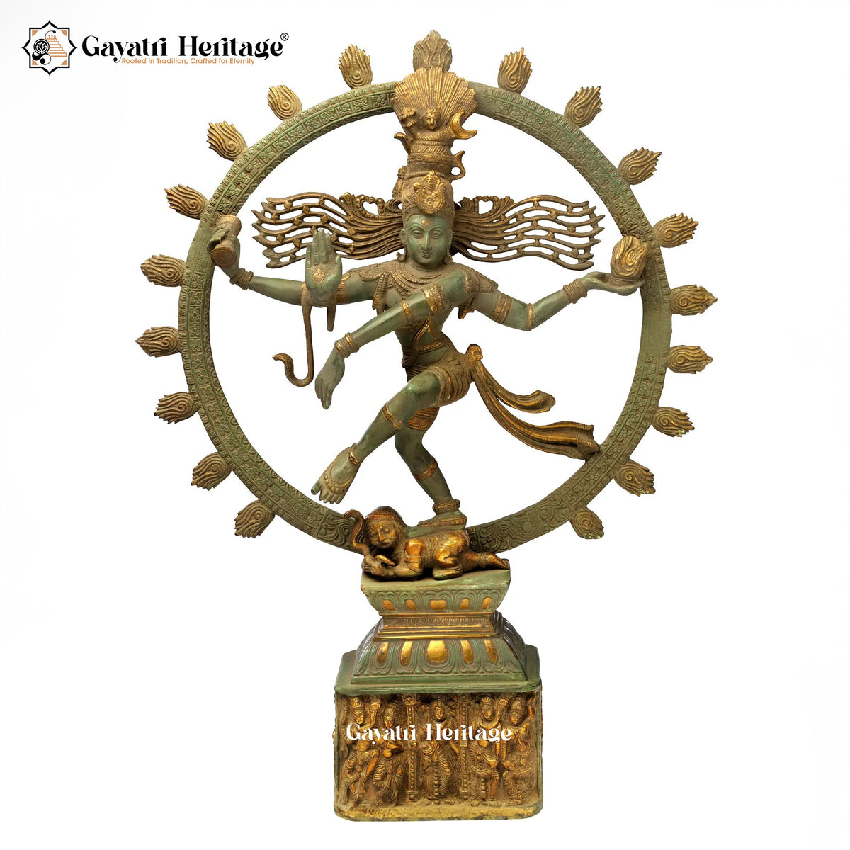 Brass Dancing Natrajan Sculpture – Divine Cosmic Dance | Gayatri Heritage