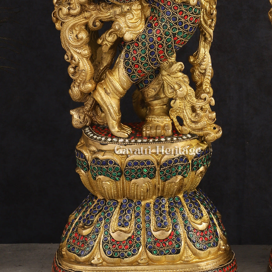 Brass Radha Krishna Idol – Spiritual Symbol of Love | Gayatri Heritage