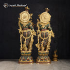 Brass Radha Krishna Idol – Spiritual Symbol of Love | Gayatri Heritage