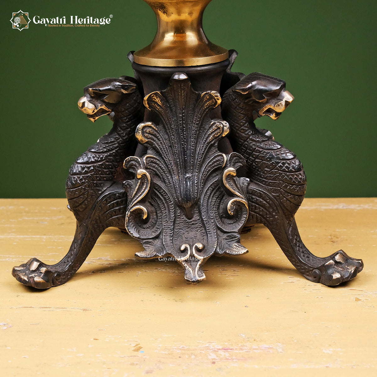 Brass Jaguar Candle Stand – Unique Lighting Décor | Gayatri Heritage
