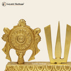 Brass Shankh Chakra Stand – Elegant Spiritual Display | Gayatri Heritage