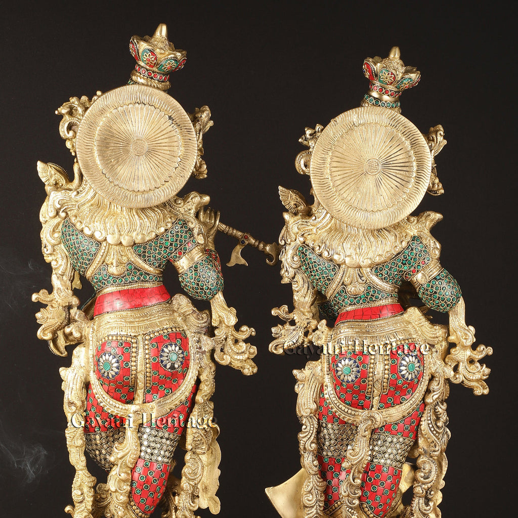 Brass Radha Krishna Idol – Timeless Devotional Art | Gayatri Heritage