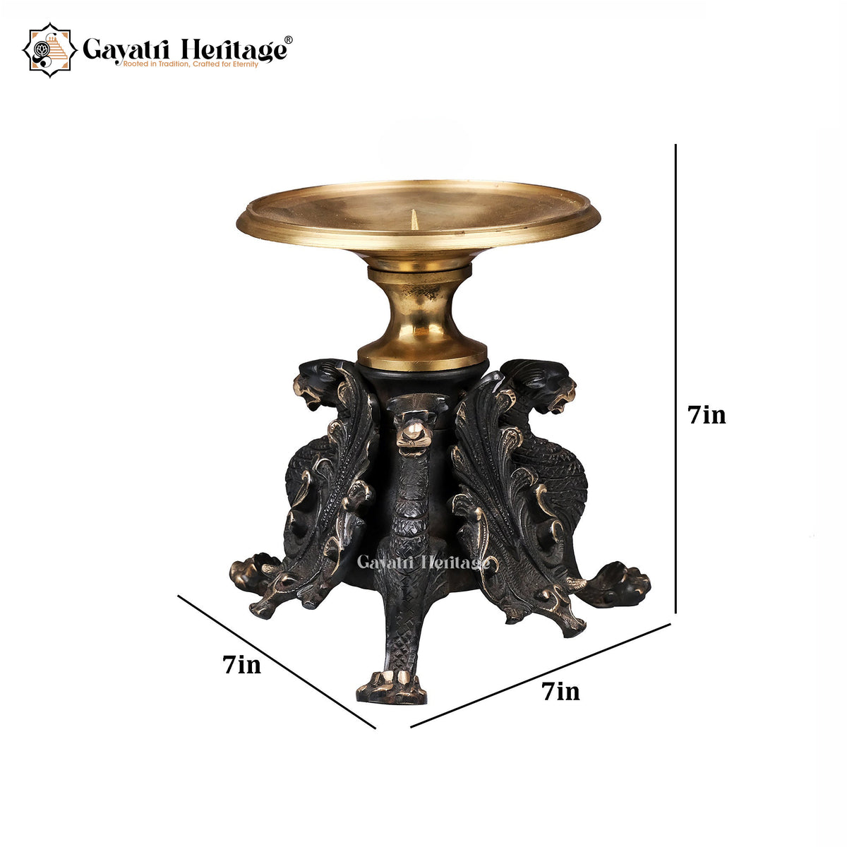 Brass Jaguar Candle Stand – Unique Lighting Décor | Gayatri Heritage