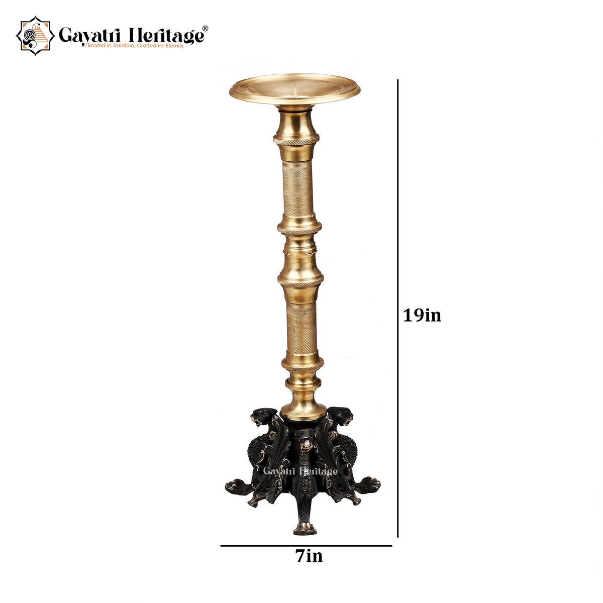 Brass Jaguar Candle Stand – Elegant Lighting Décor | Gayatri Heritage