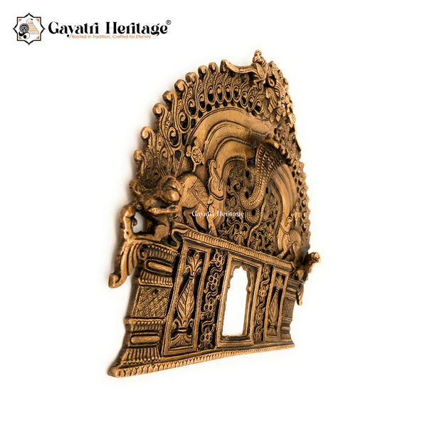 Brass Prabhavali Frame Arch Wall Decor – Sacred Temple-Inspired Decoration | Gayatri Heritage