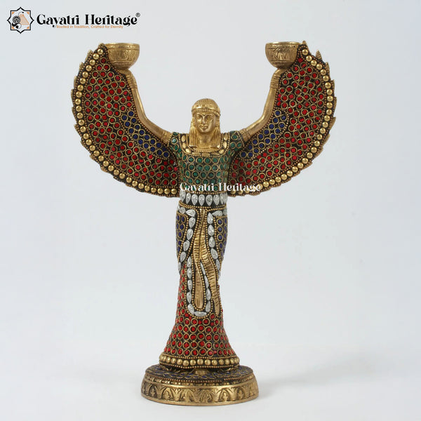 Brass Egyptian Iris Statue – Mystical Decorative Idol | Gayatri Heritage