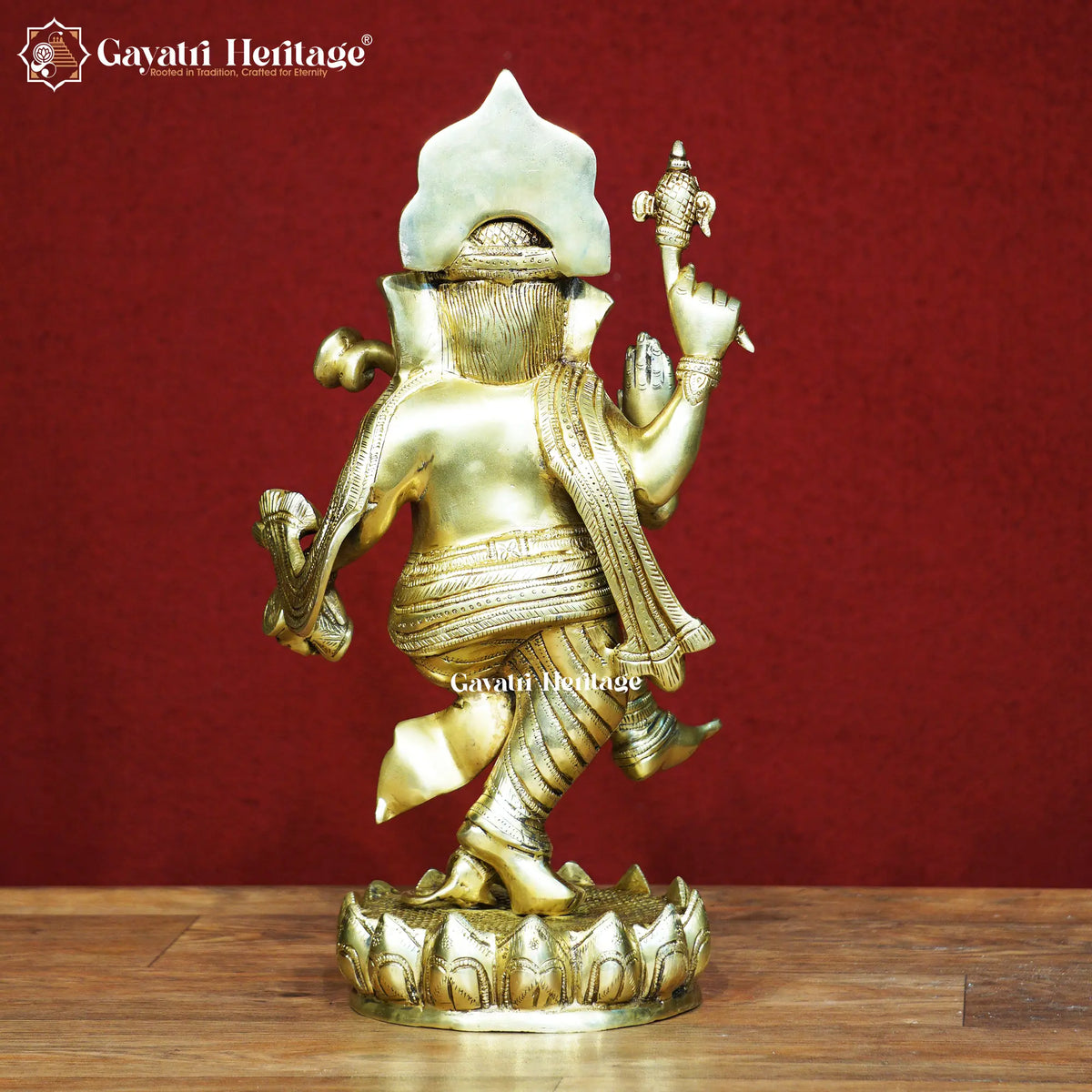 Brass Dancing Ganesha Idol – Vastu Decor & Spiritual Art | Gayatri Heritage