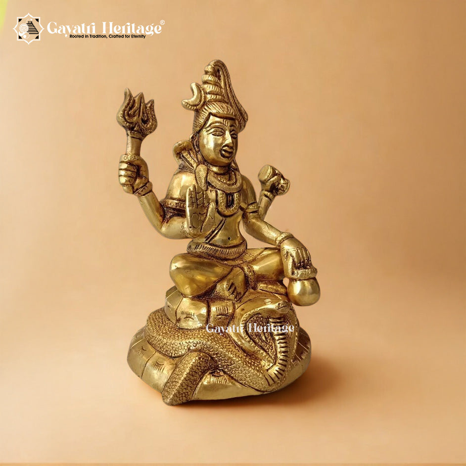 Brass Shiva Idol – Divine Energy of Meditation & Strength | Gayatri Heritage