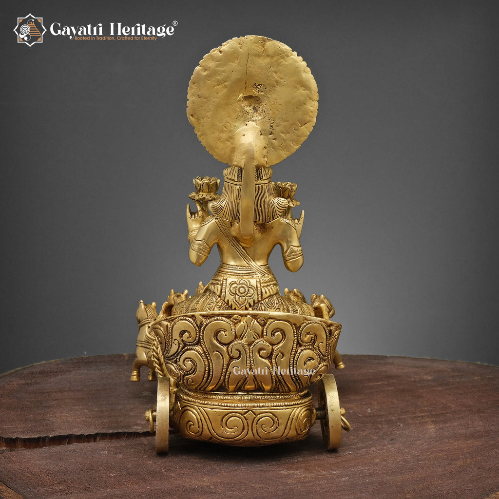 Brass Surya Rath – Divine Sun Chariot Sculpture