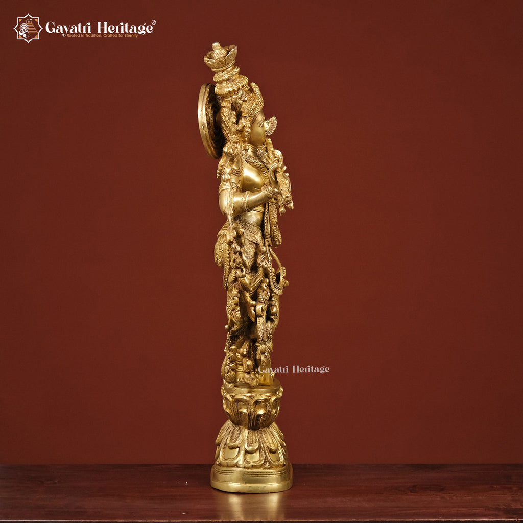 Brass Radha Krishna Statue – Divine Art for Your Home | Gayatri Heritage