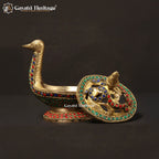 Brass Peacock Dhoop Dani – Elegant Incense Holder | Gayatri Heritage