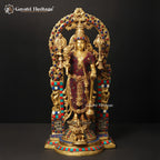 Brass Vishnu in Stone Art – Divine Sculpture for Puja | Gayatri Heritage