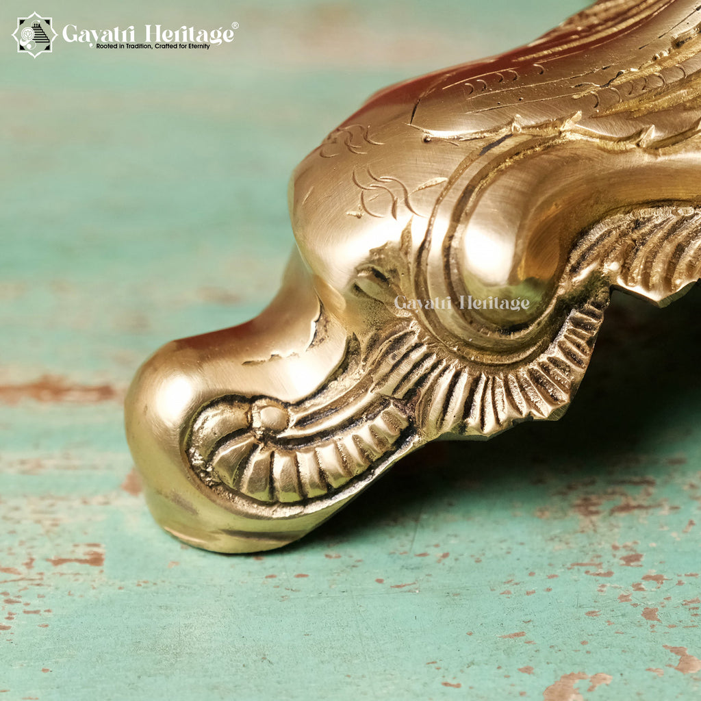 Brass Chowki Stand – Sturdy Puja Pedestal | Gayatri Heritage