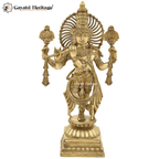 Brass Krishna Statue – Divine Flute Playing Bal Gopal Idol | Gayatri Heritage