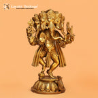 Brass Panchmukhi Dancing Ganesh – Vibrant Artistic Idol | Gayatri Heritage