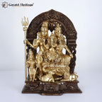 Brass Shiva Parivar Statue – Auspicious Family Idol | Gayatri Heritage
