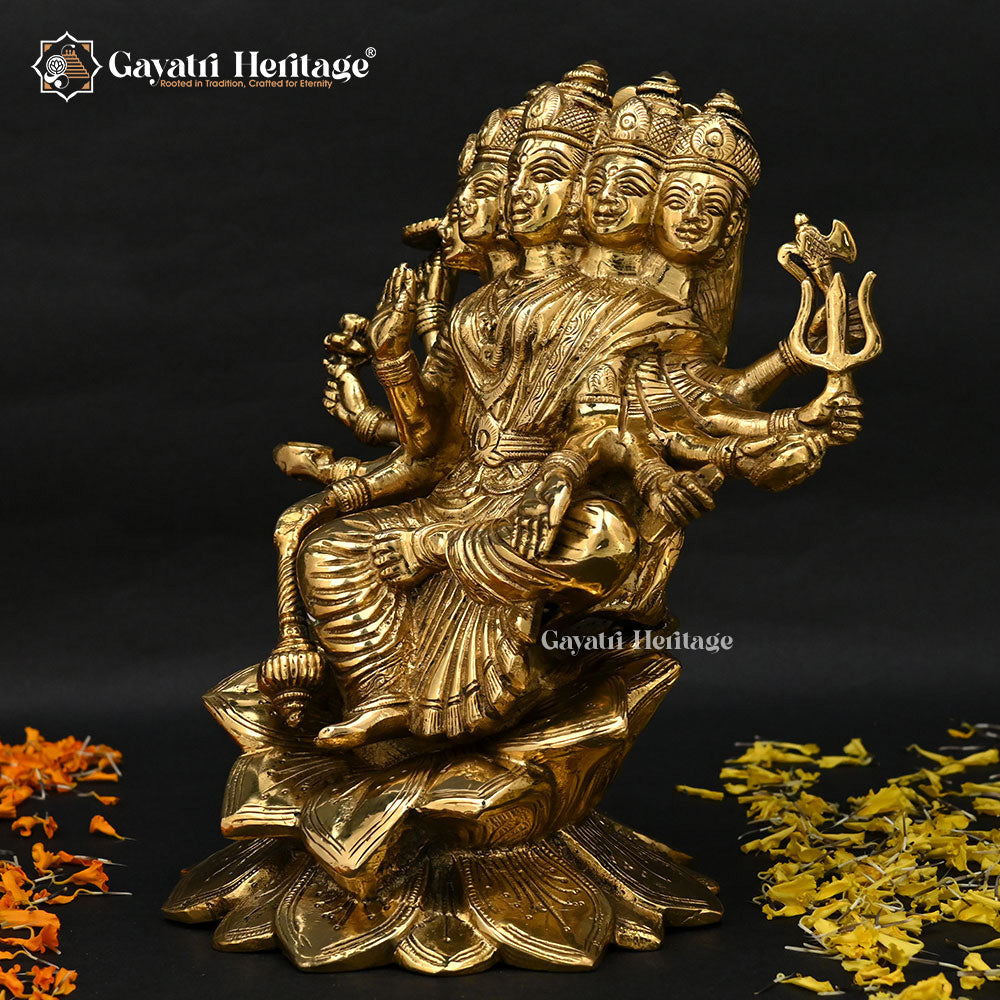 Brass Gayatri Devi Idol – Divine Goddess of Wisdom | Gayatri Heritage