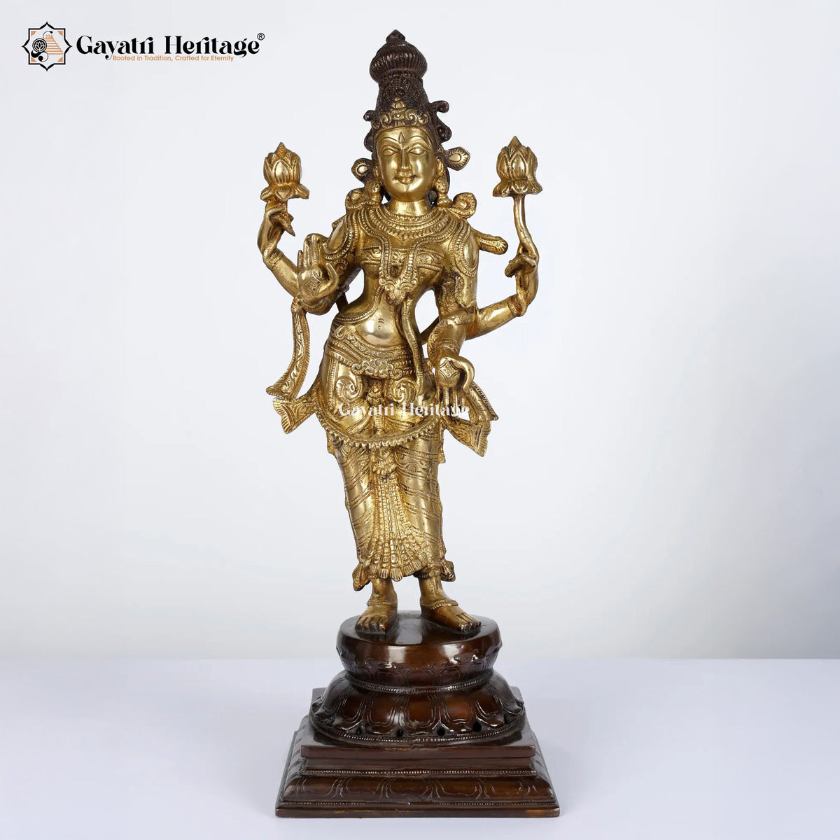 Brass Laxmi Statue – Goddess of Wealth and Prosperity