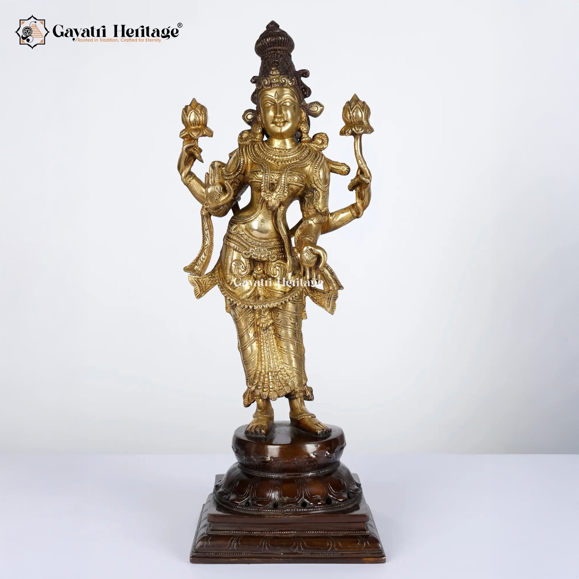 Brass Laxmi Statue – Goddess of Wealth and Prosperity