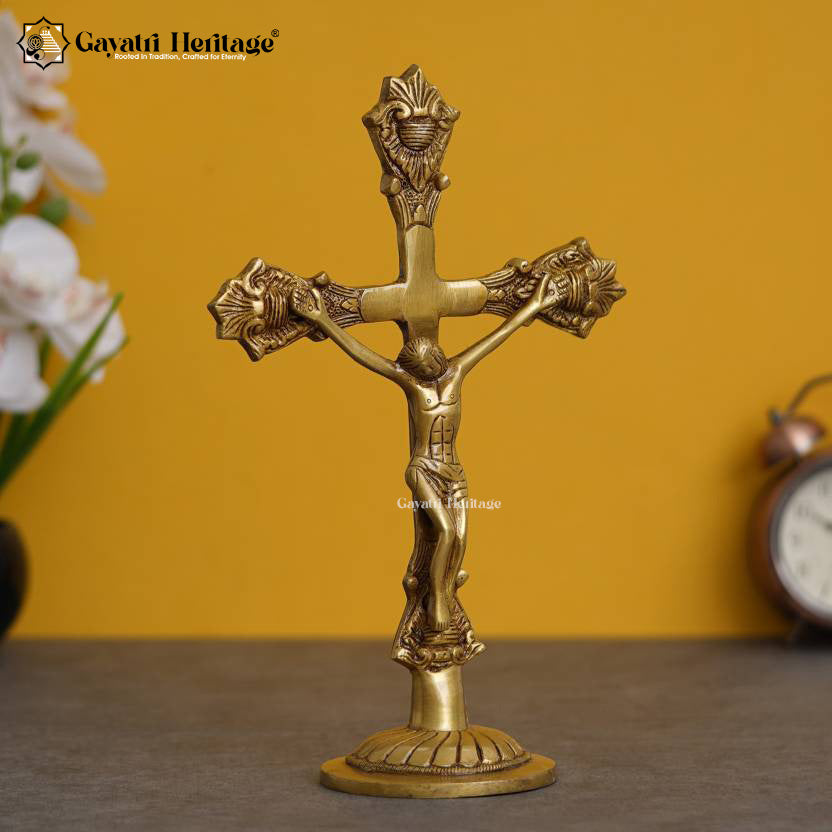 Brass Jesus Statue – Divine Blessings for Home | Gayatri Heritage