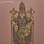 Brass Tirupati Balaji Statue – Divine Lord Venkateshwara Idol