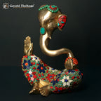 Brass Hawai Vinayagar – Premium Stone Art Ganesha Idol | Gayatri Heritage