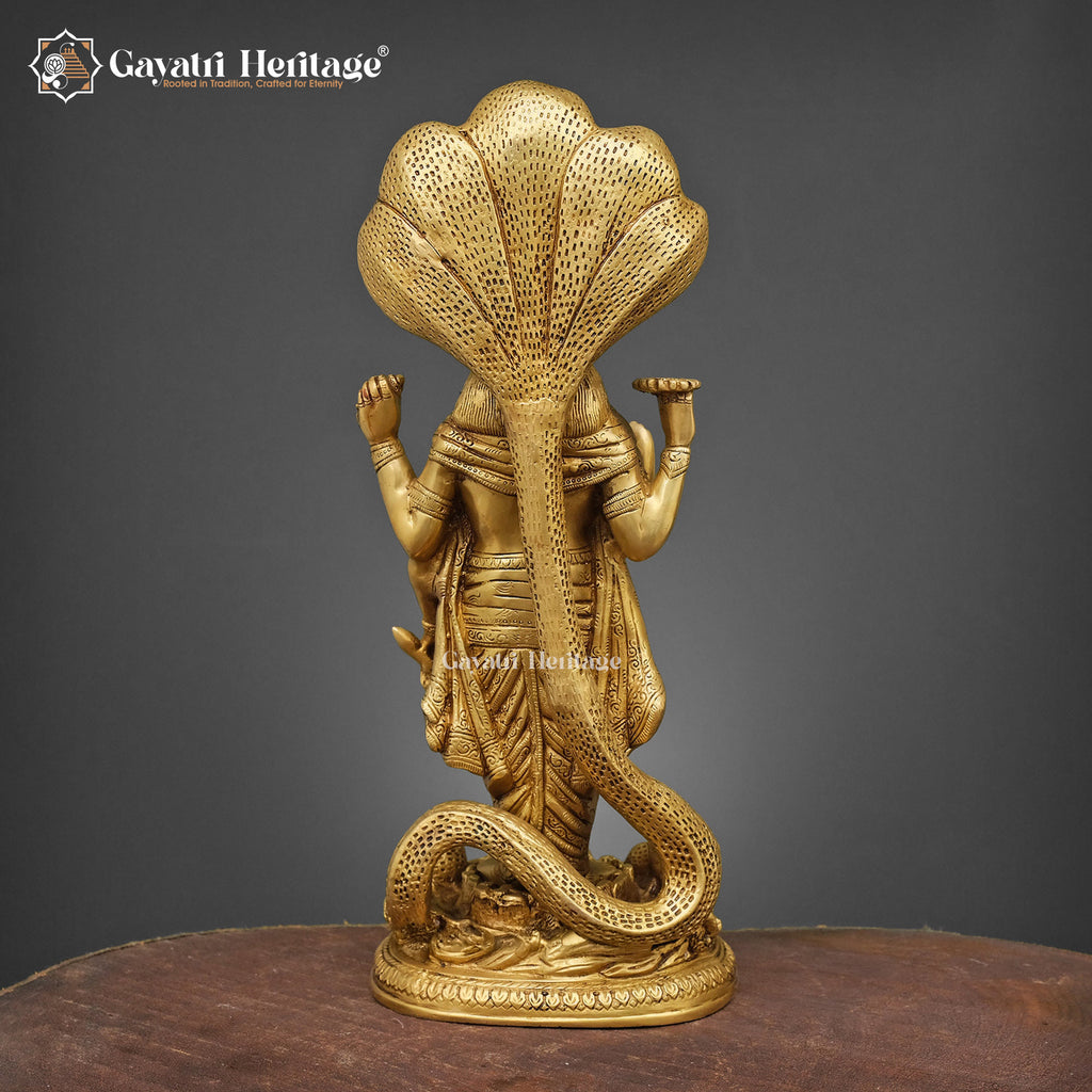 Brass Vishnu Laxmi Statue – Divine Blessings for Home