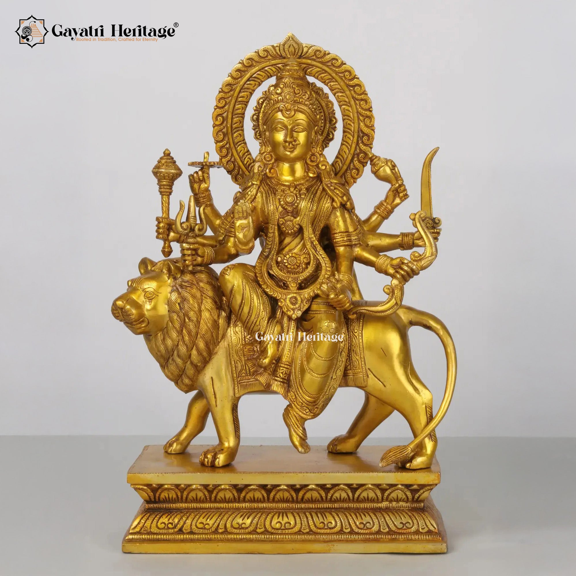 Brass Durga Mata Idol – Divine Goddess of Strength & Protection | Gayatri Heritage
