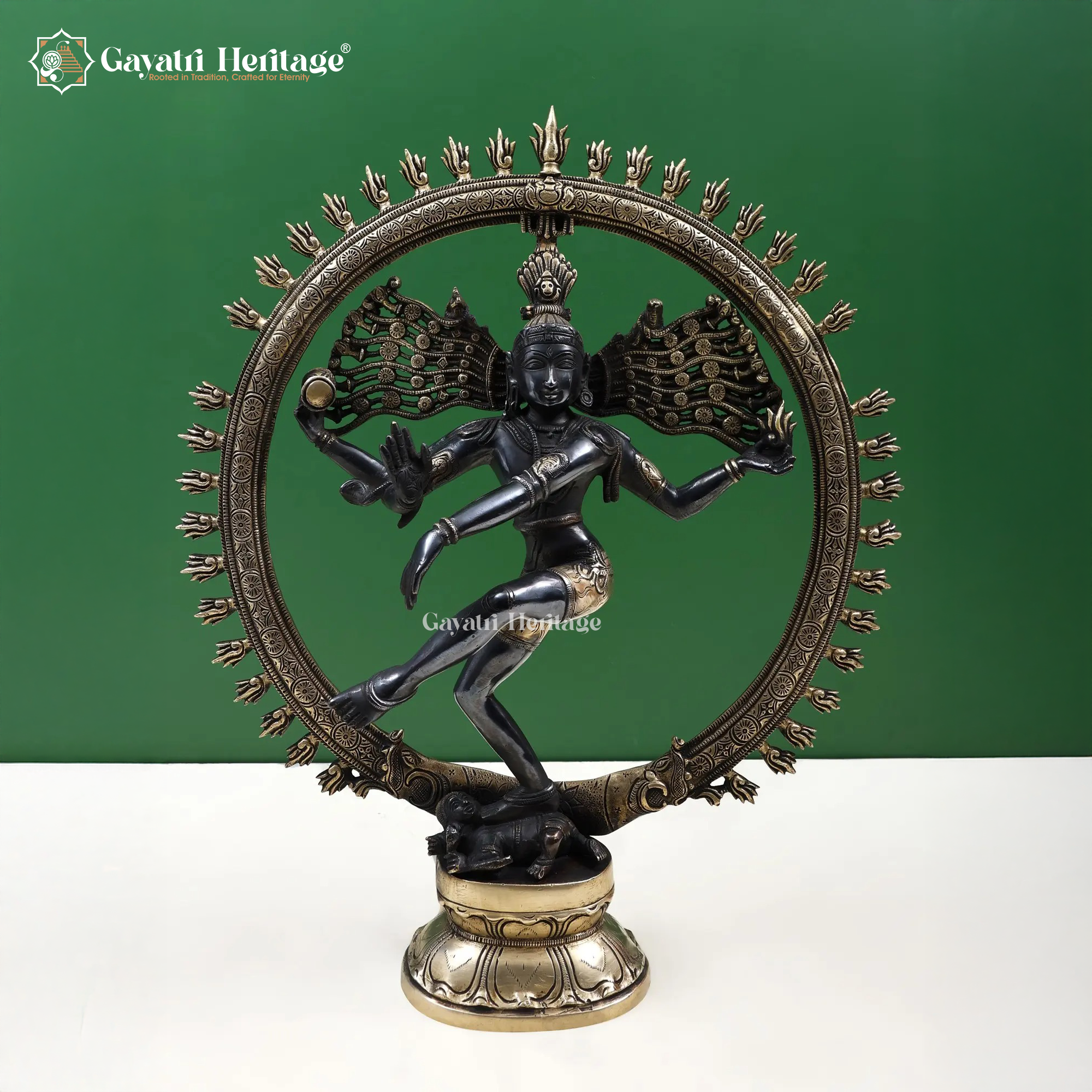 Brass Nataraj Statue – Cosmic Dance of Shiva Idol | Gayatri Heritage
