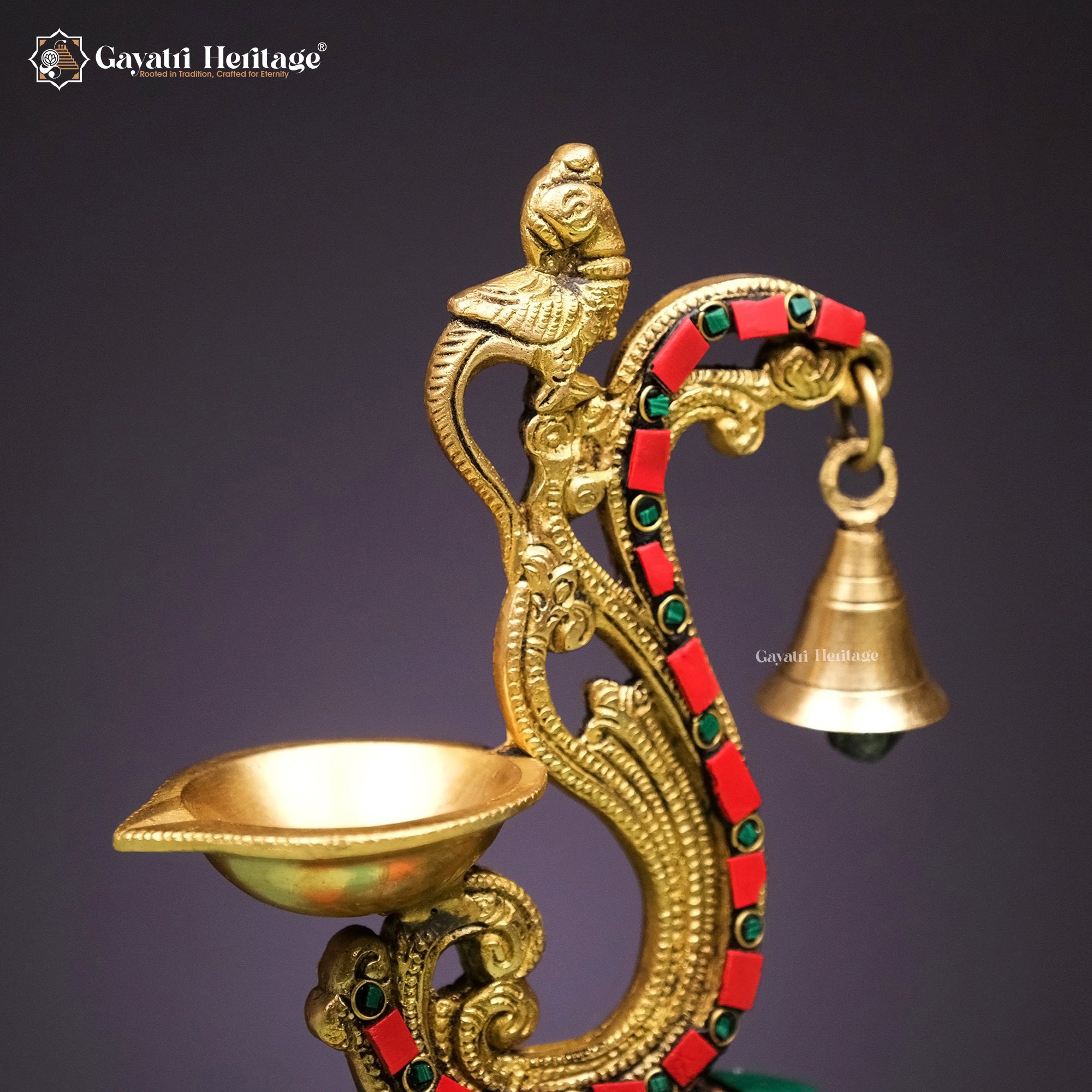 Brass Diya Stand – Elegant Traditional Décor | Gayatri Heritage