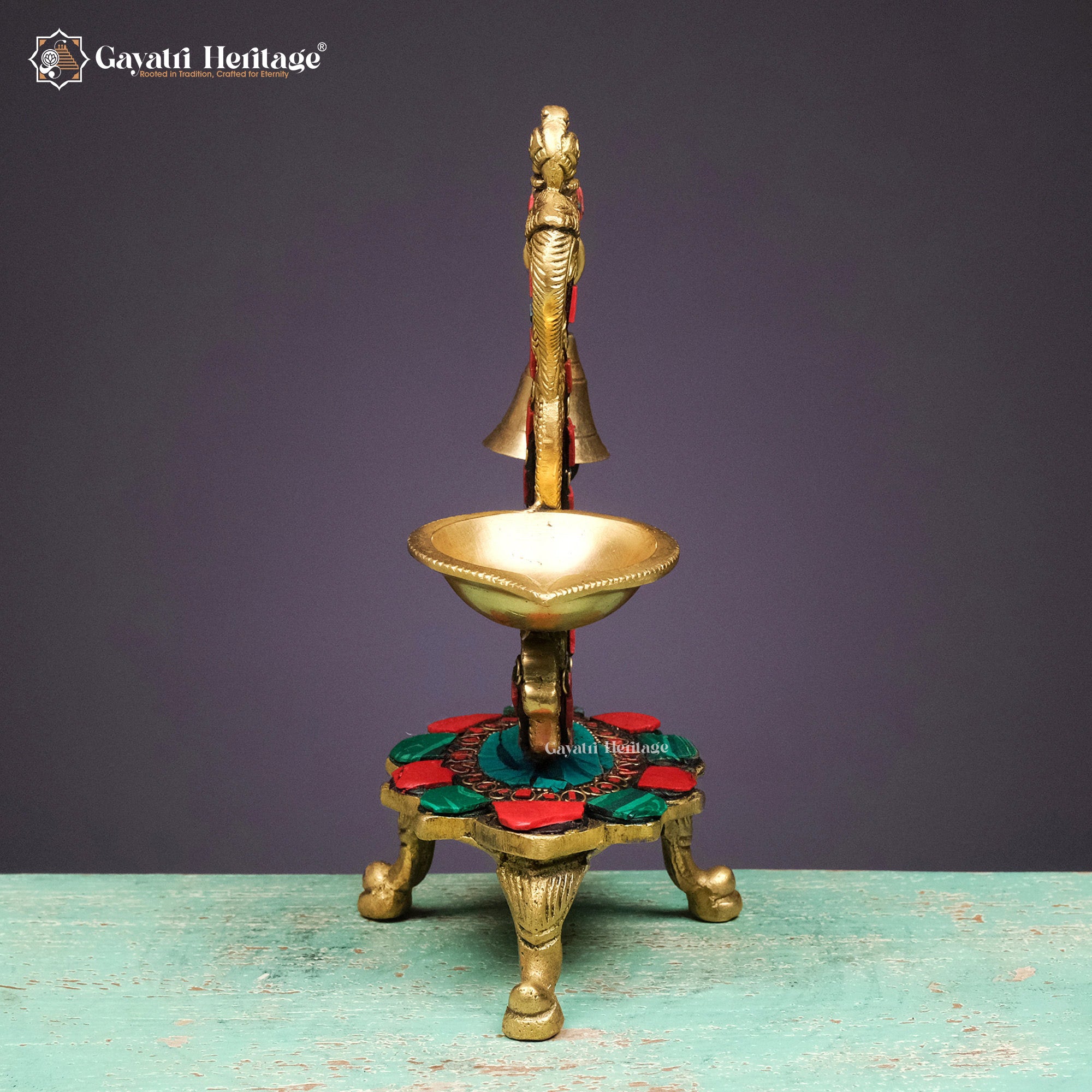 Brass Diya Stand – Elegant Traditional Décor | Gayatri Heritage