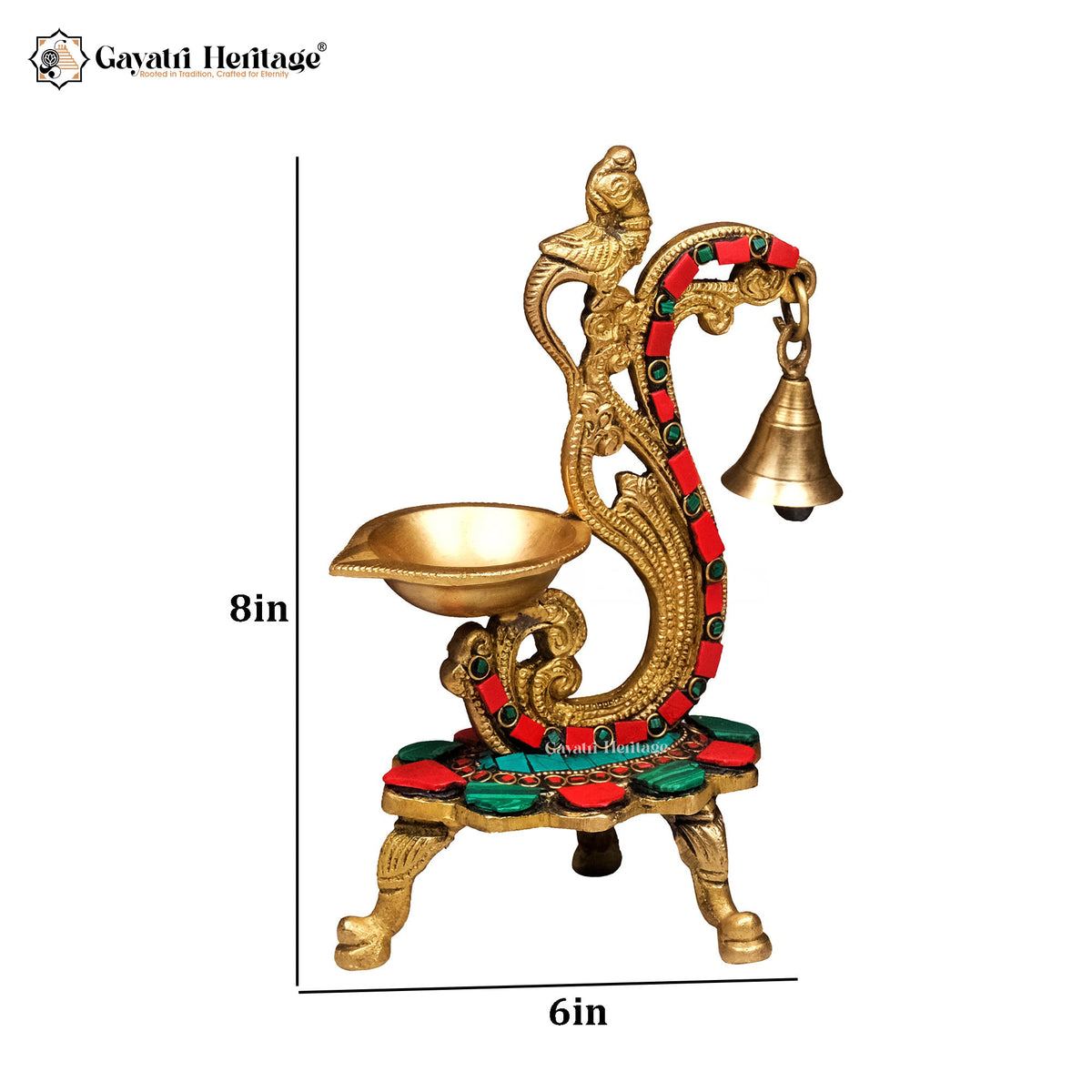 Brass Diya Stand – Elegant Traditional Décor | Gayatri Heritage
