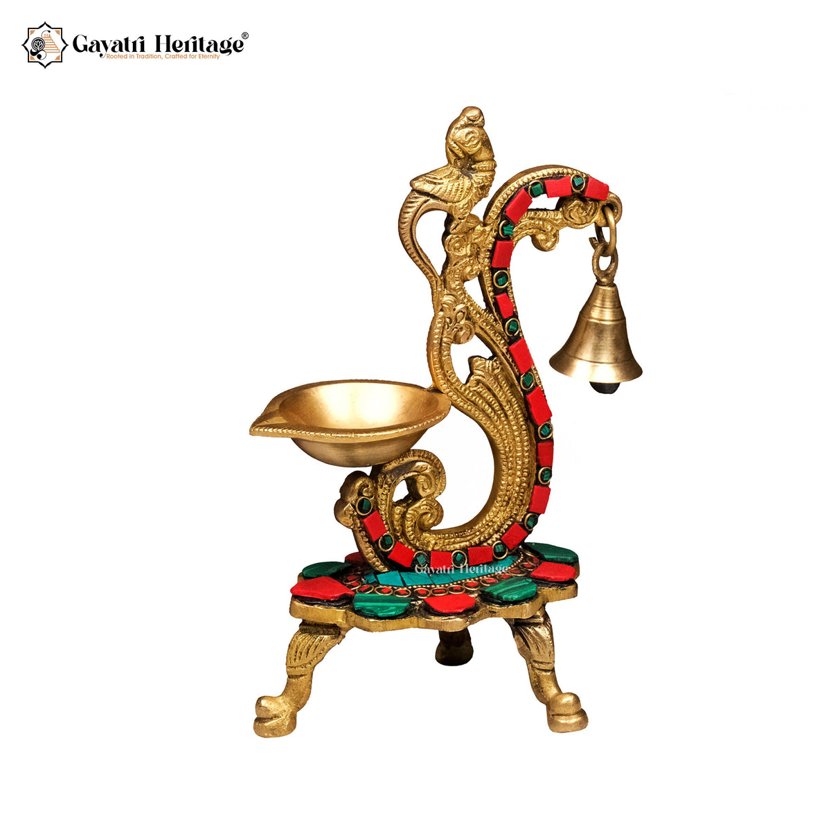 Brass Diya Stand – Elegant Traditional Décor | Gayatri Heritage